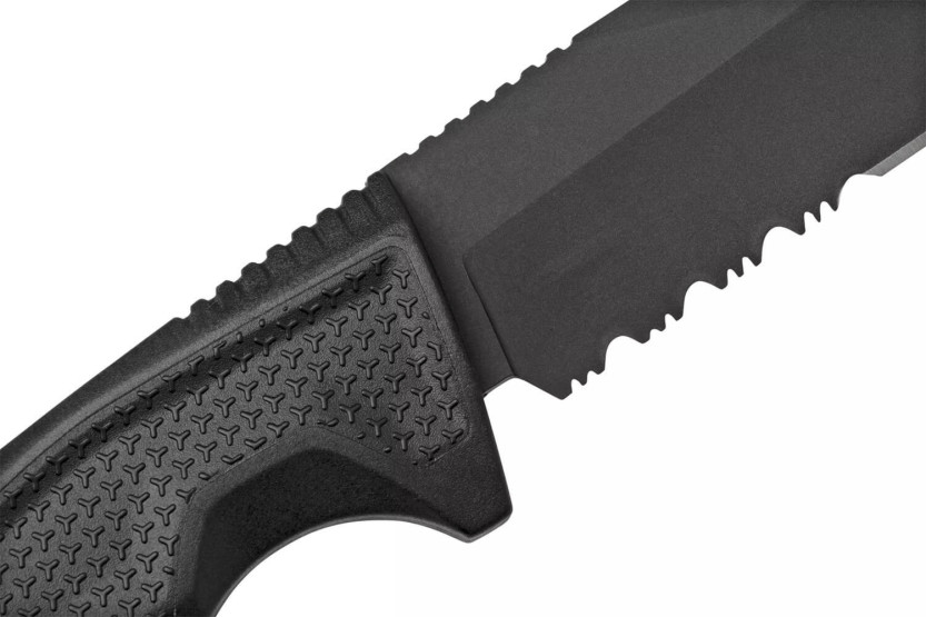 SOG Recondo FX SGRECONDOFXSBK coltello 11,7 cm lama seghettata manico in gomma nera + fodero