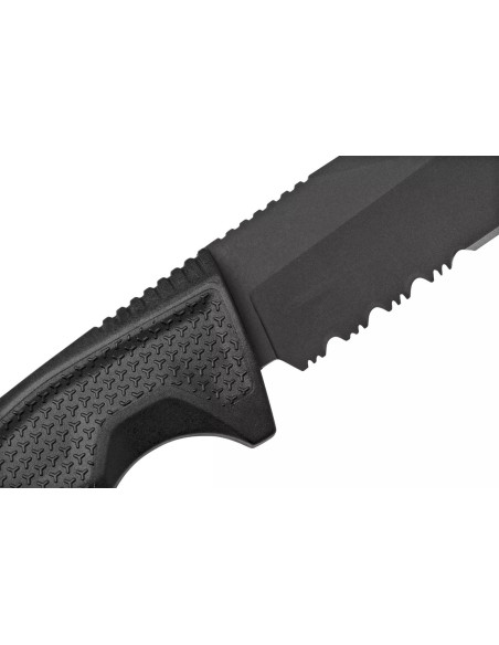 SOG Recondo FX SGRECONDOFXSBK kniv 11,7 cm takket blad svart gummihåndtak + slire