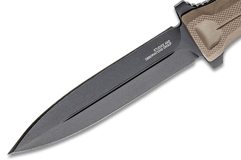 SOG Pentagon FX SGPENTFXFDE kniv 7,6 cm blad desert G10 håndtak med slire