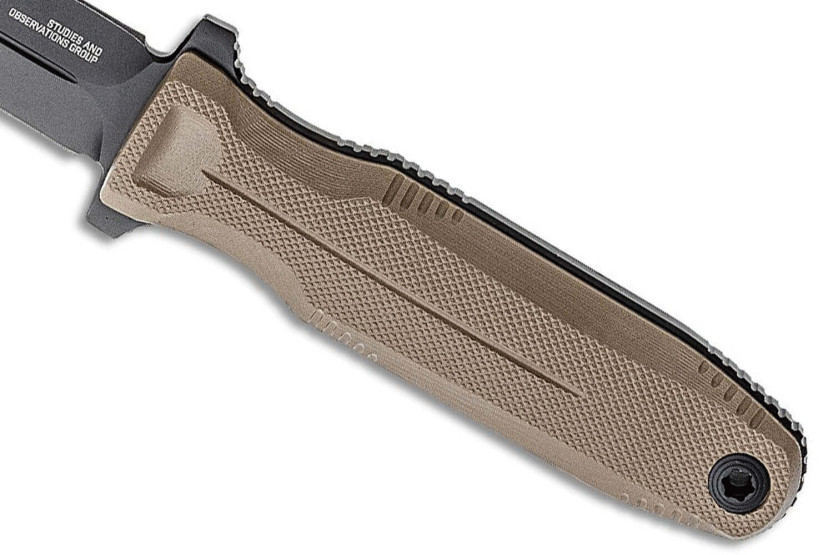 SOG Pentagon FX SGPENTFXFDE kniv 7,6 cm blad desert G10 håndtak med slire