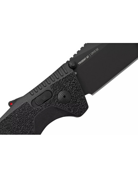 Faca dobrável SOG Trident AT SGTRIDBK Cabo preto de nylon/fibra de vidro com 13,5 cm