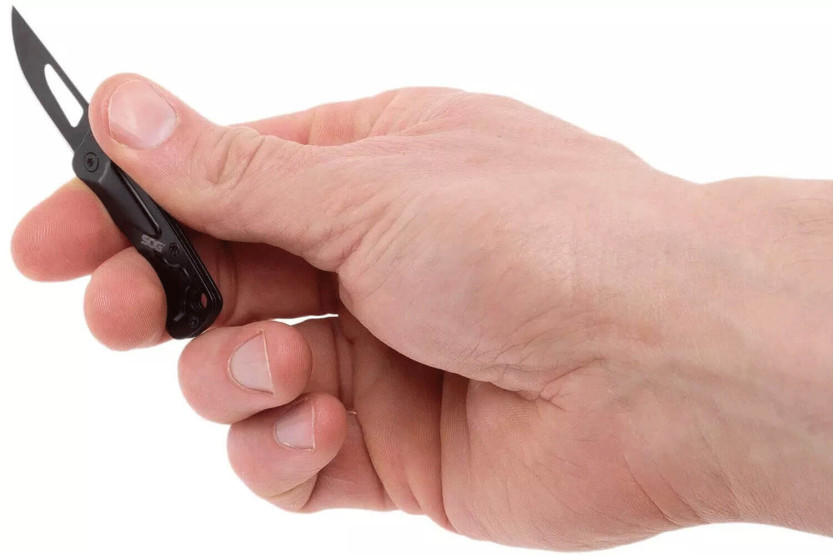 SOG Centi I SGCE1002 fällkniv 5cm svart stålhandtag