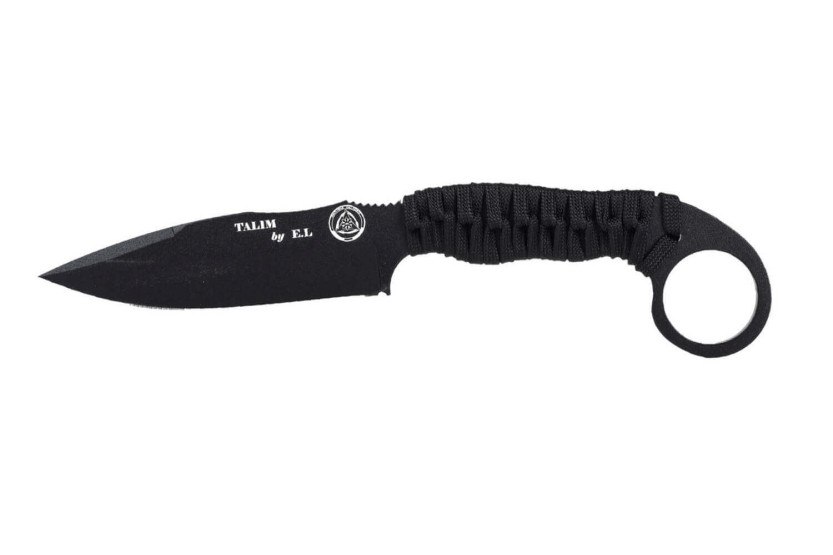 Wildsteer Talim TAL3113 knife black blade 9,7cm black paracord handle + Kydex sheath