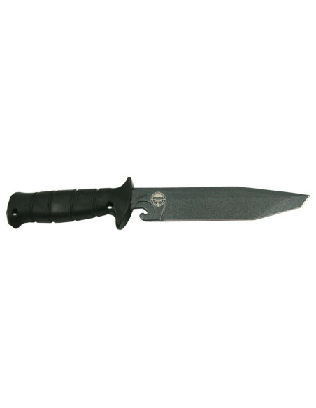Wildsteer Wing-Tactic Messer WING6113 Tanto-Klinge 12,5cm GIGN Logo Kraton Griff schwarz + Glasbrecher + POM Etui + Koffer