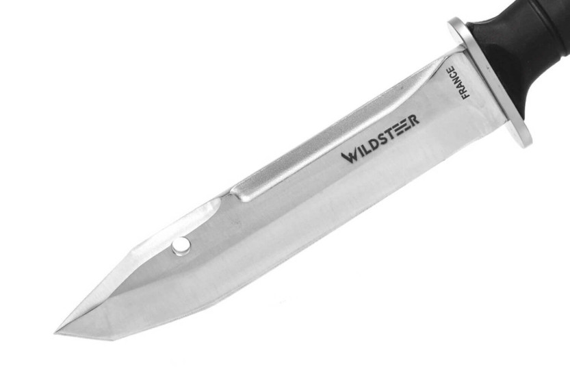 Wildsteer Messer Krypton-B KRYB0115 Klinge 17,5cm Griff Tactiprene schwarz mit Schlagknauf + POM-Etui
