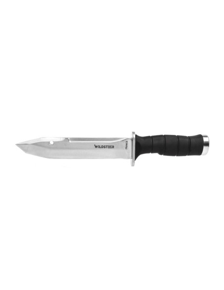 Wildsteer Messer Krypton-B KRYB0115 Klinge 17,5cm Griff Tactiprene schwarz mit Schlagknauf + POM-Etui