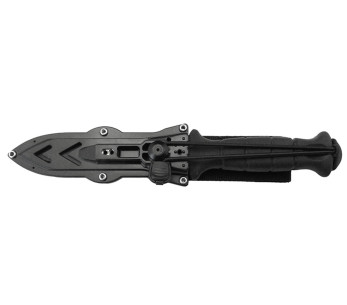 Wildsteer Sherkan SHE3113 sort tantoklinge 13,5 cm sort taktiprenhåndtag + POM/nylon-kappe 2
