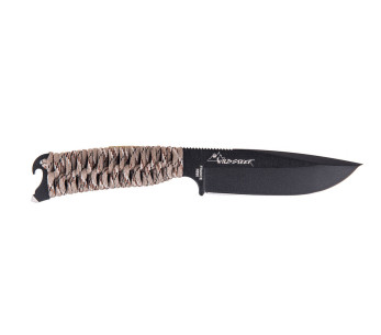 Wildsteer Skarabe SKA3111 kniv 11 cm svart blad Desert paracord håndtak + POM slire