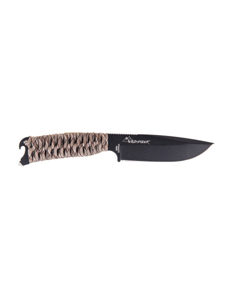Wildsteer Skarabe SKA3111 knife 11cm black blade Desert paracord handle + POM sheath