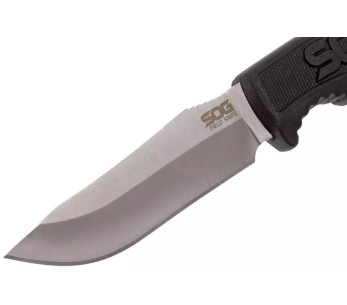 Faca de campo SOG SGFK1001 Lâmina de 10,2 cm com cabo TPR preto + bainha em Kydex 2