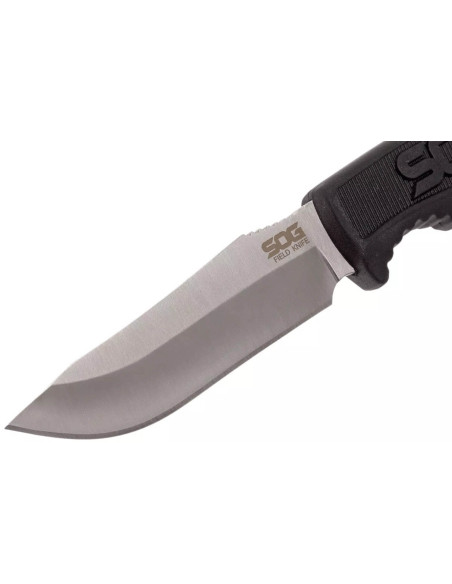 SOG Field Knife SGFK1001 10,2 cm blad svart TPR-håndtak + Kydex-kappe