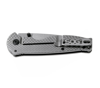 Faca dobrável SOG Flash FL SGFLASH com cabo de aço inoxidável de 11,4 cm 2