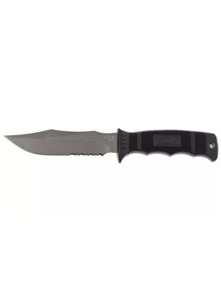 SOG Seal Pup SGM37N veitsi 12cm puolihammastettu terä musta nylon/lasikuitukahva + tuppi