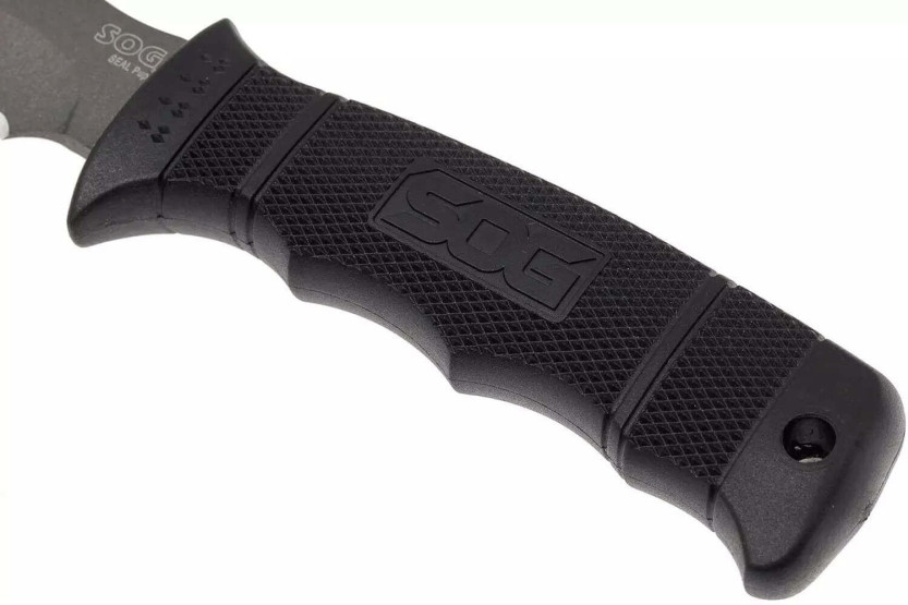 SOG Seal Pup SGM37N mes 12cm half-gekarteld lemmet zwart nylon/fiberglas handvat + schede