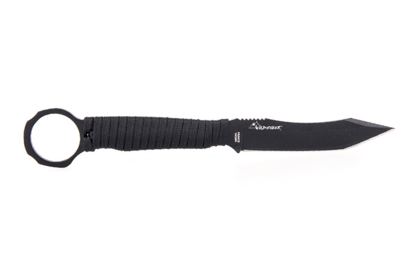 Wildsteer Scorpion SCO3113 musta tanto terä 8,4cm musta paracord kahva + Kydex tuppi
