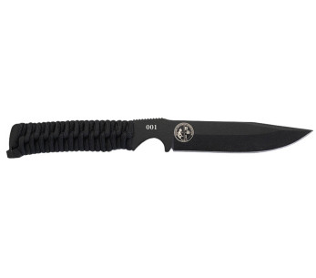 Wildsteer BRI BRI3113 kniv svart blad 10,5cm svart paracordhandtag + Kydex-slida