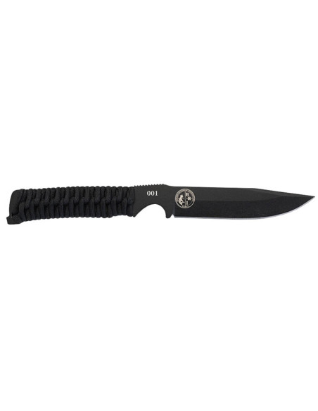 Wildsteer BRI BRI3113 mes zwart lemmet 10,5cm zwart paracord handvat + Kydex schede