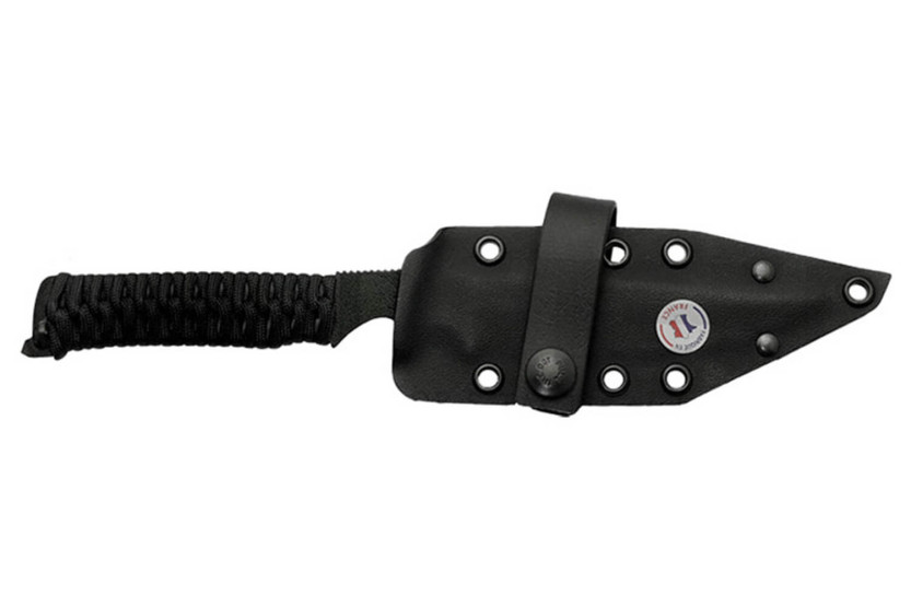 Faca Wildsteer BRI BRI3113 lâmina preta 10,5cm cabo paracord preto + bainha Kydex
