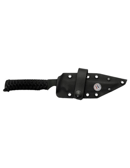 Wildsteer BRI BRI3113 coltello lama nera 10,5cm manico in paracord nero + fodero in Kydex