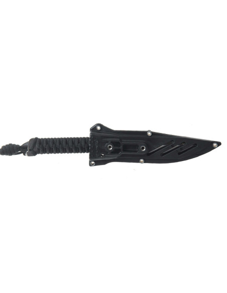 Wildsteer Wild Tech4 WT40113 mes 9cm lemmet zwart paracord handvat + POM schede