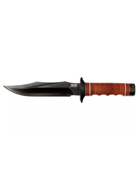 SOG Super Bowie SGSB1TL coltello lama 19cm manico in pelle + fodero in pelle