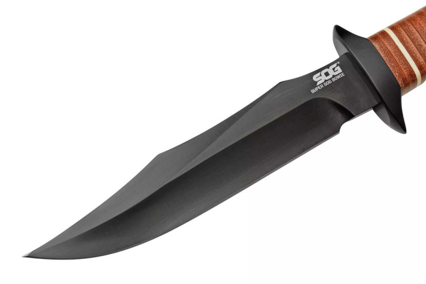 SOG Super Bowie SGSB1TL kniv 19 cm blad læderhåndtag + læderskede