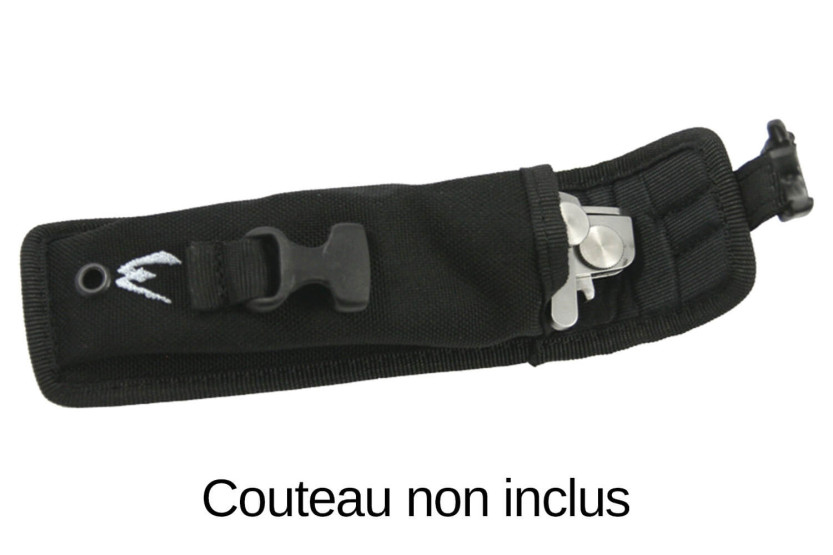 Wildsteer POTAC00 skede til W-lommekniv i sort Cordura-nylon med MOLLE-fæste
