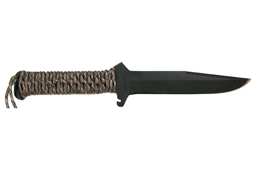Wildsteer TX Wild TXW3111 jaktkniv 16 cm svart blad Desert Camo paracordhåndtak + nylonslire
