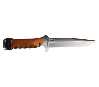 Wildsteer X Wild XW0101 metsästysveitsi 16cm terä kultainen nahkakahva + nahkatuppi