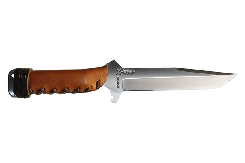 Wildsteer X Wild XW0101 jaktkniv 16 cm blad gull lærhåndtak + lærslire