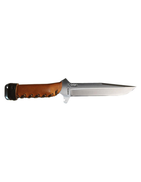 Wildsteer X Wild XW0101 coltello da caccia lama 16cm manico in pelle oro + fodero in pelle