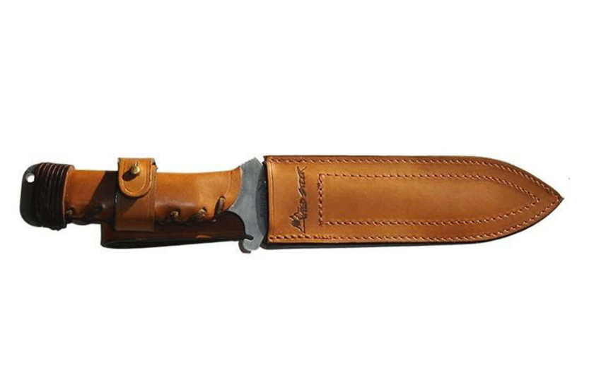 Wildsteer X Wild XW0101 jaktkniv 16 cm blad gull lærhåndtak + lærslire