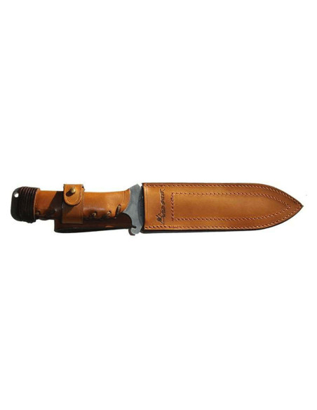 Wildsteer X Wild XW0101 jaktkniv 16 cm blad gull lærhåndtak + lærslire