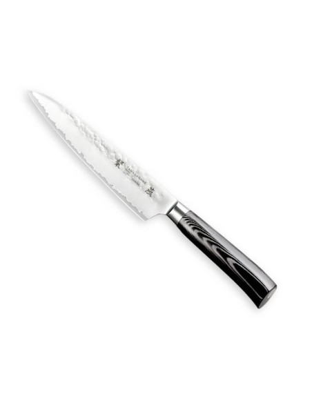Faca universal japonesa Tamahagane Tsubame 15cm em aço martelado VG5