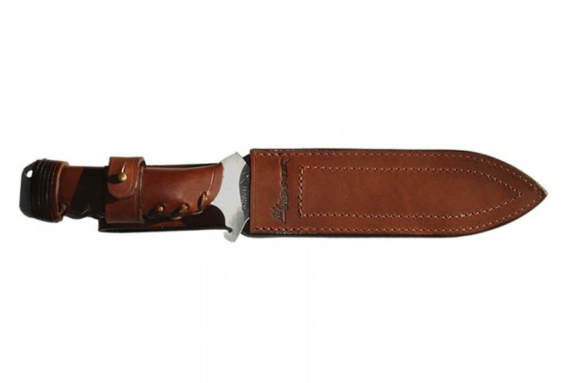 Wildsteer X Wild XW0102 jaktkniv 16 cm blad brunt skinnhåndtak + matchende skinnslire