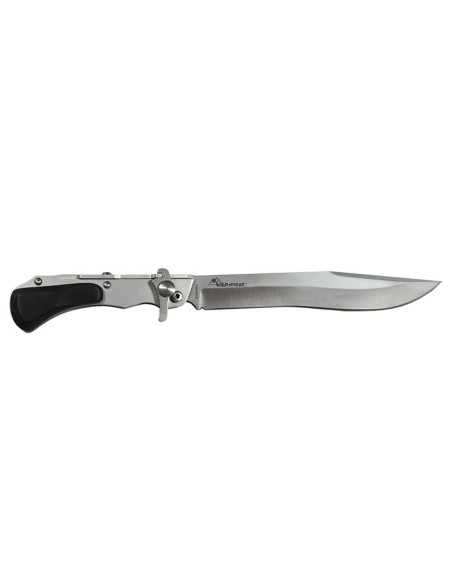 Faca de caça dobrável Wildsteer W'eStaing WES0106 cabo em ébano de 13 cm + bainha em pele