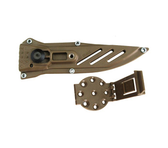 Wildsteer Wild Tech4 WT43111 veitsi 9cm musta terä Desert Camo paracord kahva + POM tuppi 2