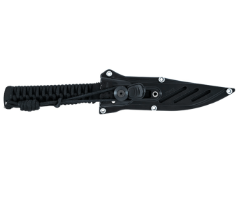 Wildsteer Wild Tech4 XL Knife WT4XL3113 svart blad 11,5 cm svart paracordhåndtak + POM-kappe 2