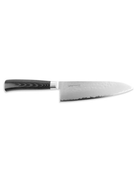 Cuchillo de cocinero japonés Tamahagane Tsubame 15cm acero VG5 hoja martillada