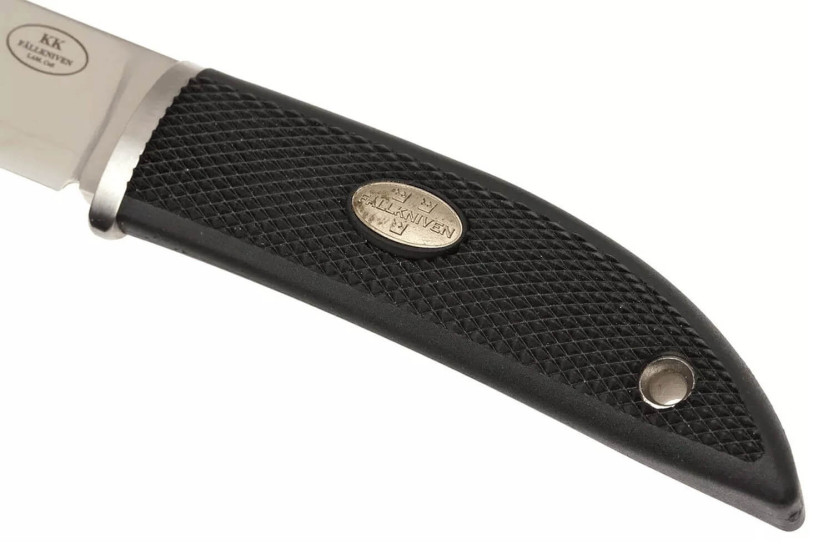 Fallkniven Kolt Knife KK lama da 8,5 cm manico in thermorun nero + fodero in zytel/pelle