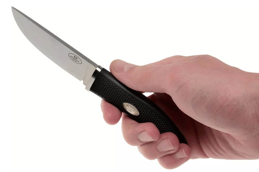 Fallkniven Kolt Knife KK 8.5cm terä musta thermorun kahva + zytel/nahkatuppi