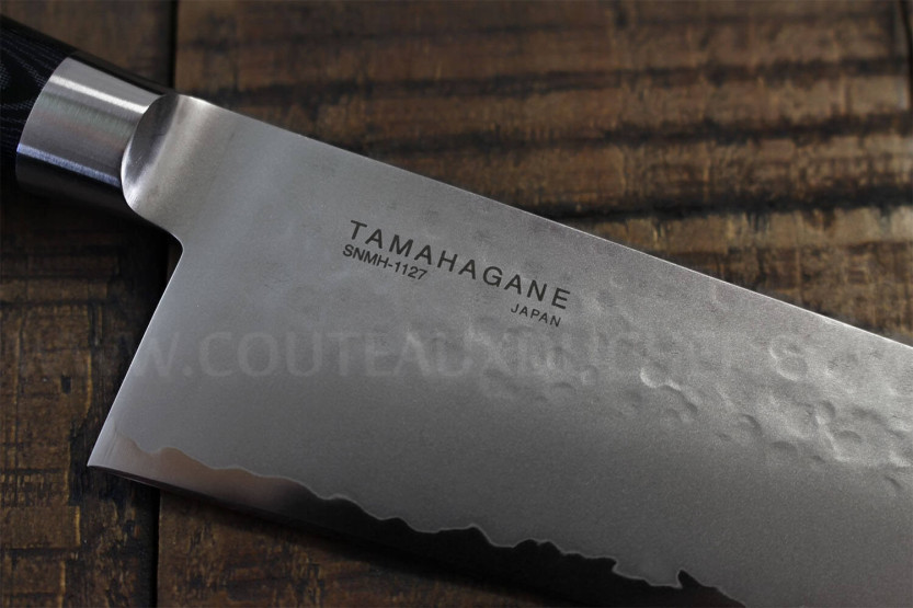 Cuchillo japonés Tamahagane Tsubame 15cm acero VG5 hoja martillada