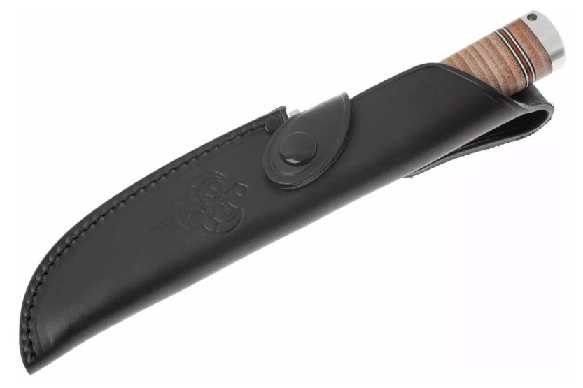 Faca Fallkniven Frej NL4 com 13 cm de lâmina e cabo de couro + bainha de couro
