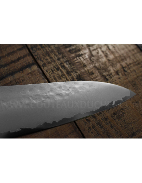 Cuchillo de cocinero japonés Tamahagane Tsubame 15cm acero VG5 hoja martillada
