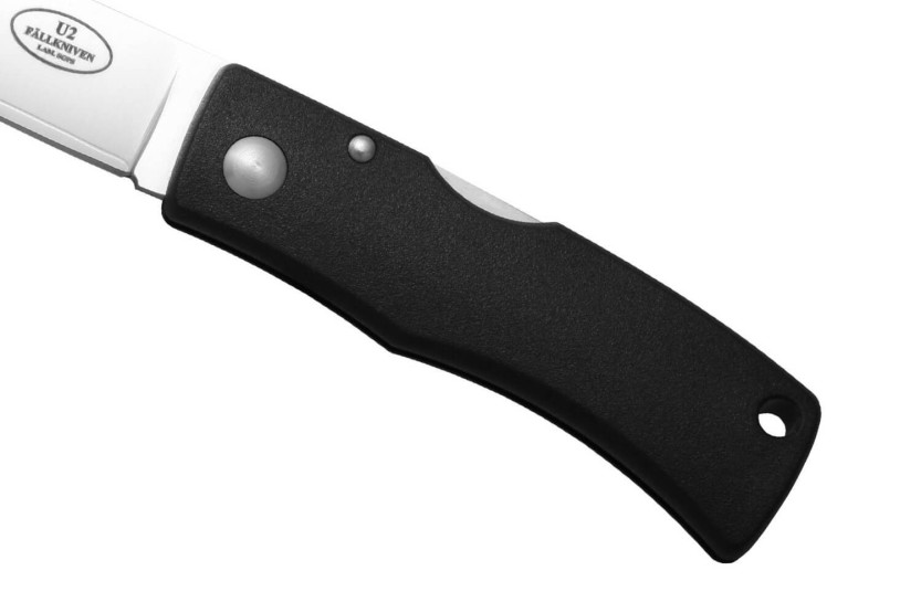 Fallkniven U2 foldekniv med svart grilonhåndtak 8,6 cm