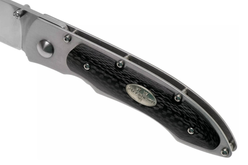 Fallkniven P3G foldekniv 10,3 cm svart karbonfiberhåndtak + Cordura-kappe
