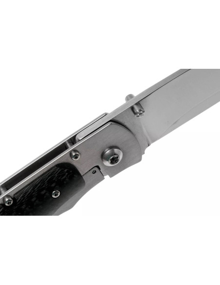 Fallkniven P3G coltello pieghevole 10,3 cm manico in fibra di carbonio nero + fodero in cordura
