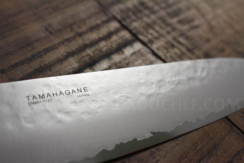 Cuchillo de cocinero japonés Tamahagane Tsubame 15cm acero VG5 hoja martillada
