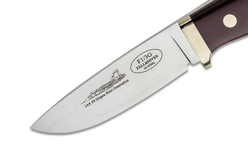 Fallkniven F1 Swedish Air Force NG F1L3GMM limited edition mes 10cm lemmet bruin micarta handvat + lederen schede + etui