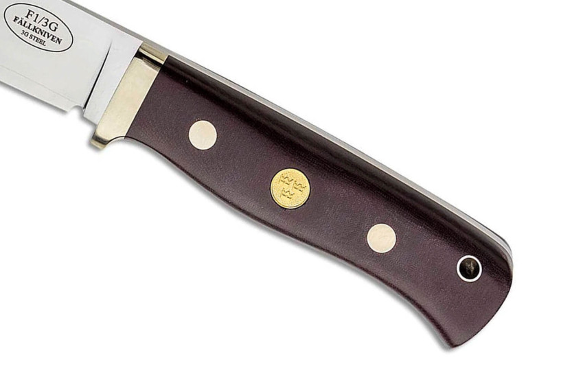 Fallkniven F1 Swedish Air Force NG F1L3GMM limited edition kniv 10cm blad brunt micarta handtag + läderslida + fodral